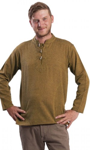 Koszula indyjska / ETNO KURTA ochra - Rozmiar: 3XL