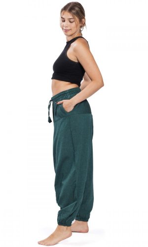 Harémové kalhoty / Sultánky Classic smaragdové