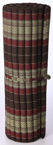 Futon rolovací hnědo-vínový šířka 120cm