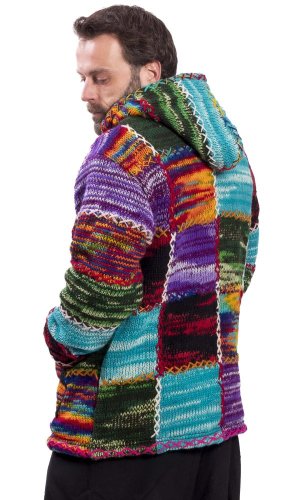 Vlněná svetrobunda multicolor