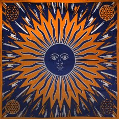 Mandala velká SUN modro-oranžová