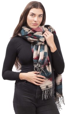 Szal INDI aztek beżowy III.