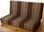Futon składany Comfort brązowo-brązowy 120 cm