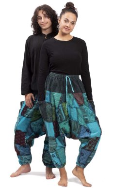 Szarawary / Spodnie haremki RANGILA turkusowe