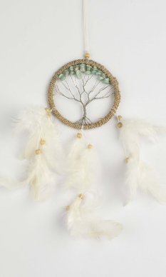Lapač snov TREE tyrkys / dĺžka 25 cm
