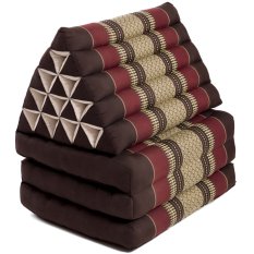 Tajlandzki trójkątny futon / duży / bordowo-brązowy