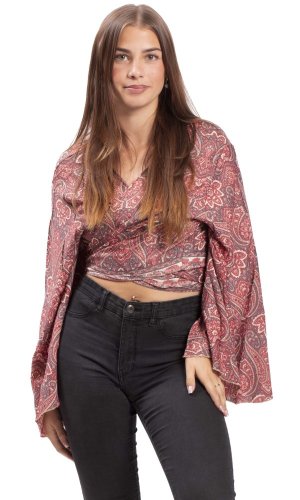 Bolero GITA z długim rękawem czerwone III.