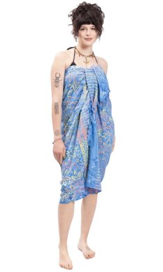 Sarong BALI BATIK modrý VII.