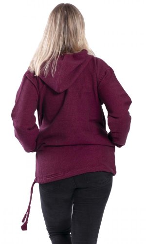 Bluza unisex z kapturem RAHUL WAFLAR fioletowa