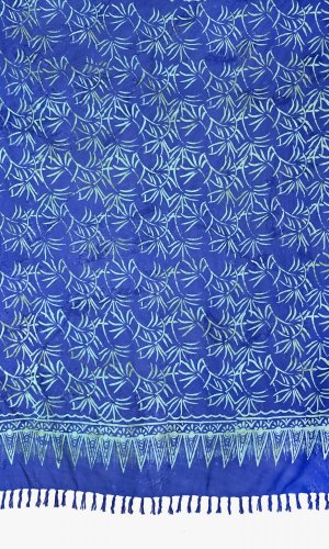Sarong BALI BATIK palm tmavě modrý