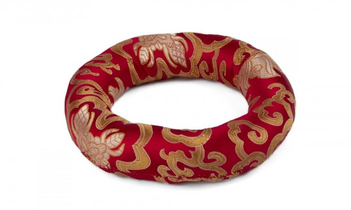 Poduszka pod misę tybetańską ø 16 cm czerwona (pasuje do miski o średnicy ok. 20–24 cm)