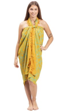 Sarong BALI BATIK žlutý X.