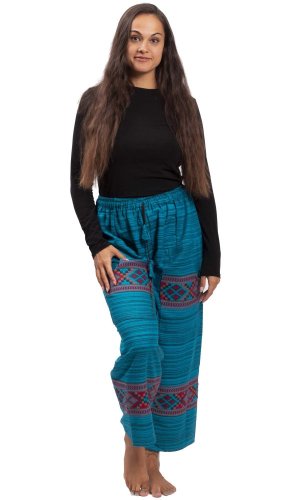 Teplé kalhoty BIHAR FREE tyrkysové