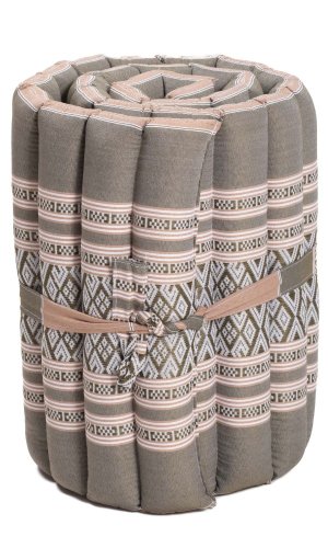 Futon rolovací  / šířka 40 cm / oranžovo-zelený