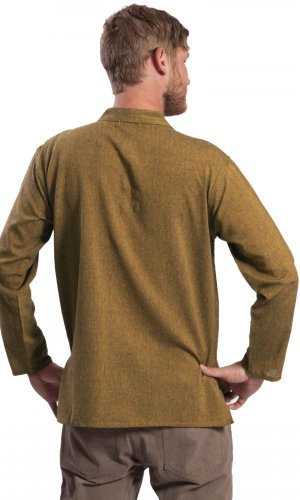Koszula indyjska / ETNO KURTA ochra - Rozmiar: 3XL