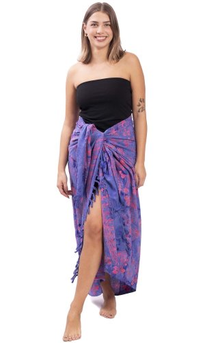 Sarong BALI BATIK fialový I.