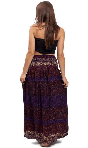 Dlouhá sukně / šaty THAI STAINED fialová I.