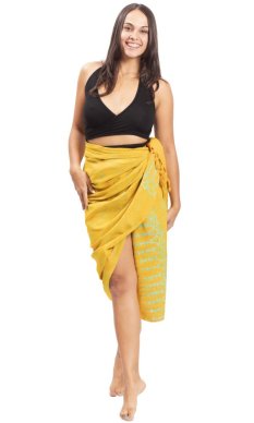 Sarong BALI BATIK żółty XI.