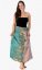Dlouhá sarongová sukně lososovo-tyrkysová - Velikost: XL