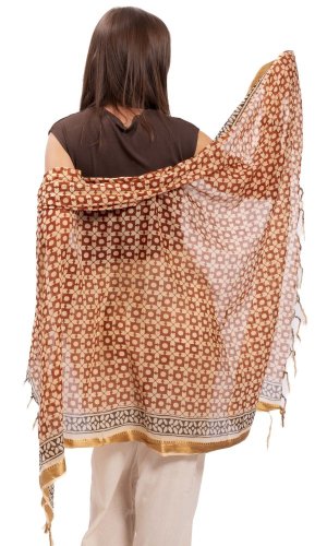 Sarong / šátek JALA / hnědý ornament I.