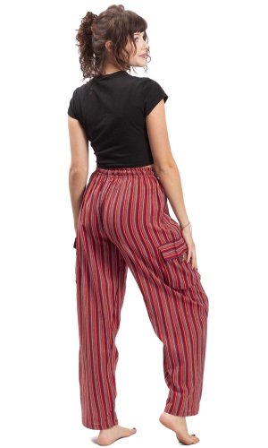 Kalhoty CLASSIC STRIPES červená I.