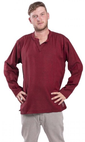 Koszula indyjska / ETNO KURTA bordowa BOHO