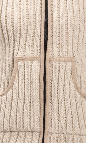 Kurtka dzianinowa PAHARI natur II. - Rozmiar: L