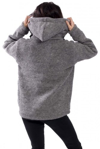 Wełniany sweter jasnoszary