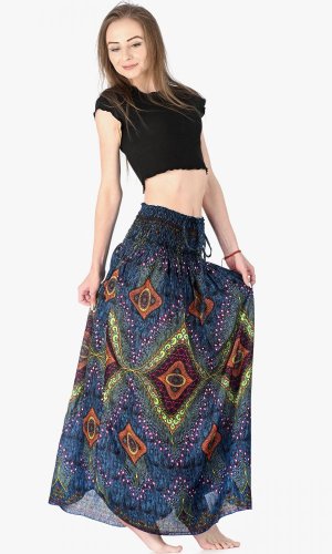 Długa spódnica / suknia Waen ciemno niebieska