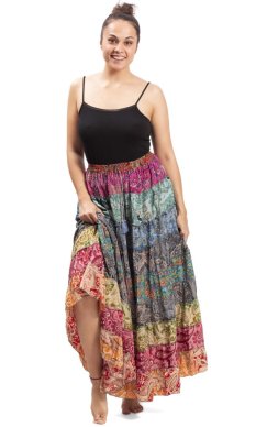 Volánová sukňa v etno štýle multicolor LII.