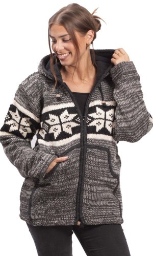 Kurtka dzianinowa HIMALAYAN szaro-biały I. - Rozmiar: L