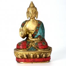 Kovová socha BUDHA ↑16,5 cm