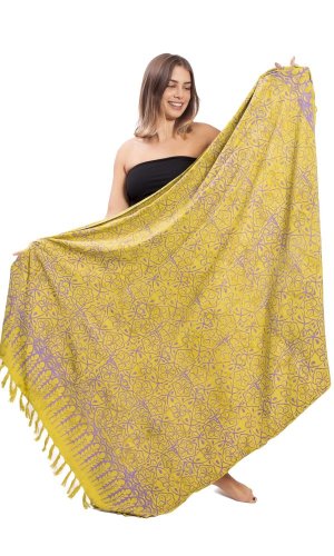 Sarong BALI BATIK żółty I.