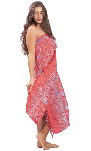 Sarong BALI BATIK červený I.