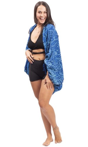 Sarong BALI BATIK niebieski XXV.