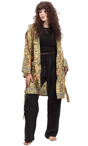 Krátké kimono MEHER zelená II.