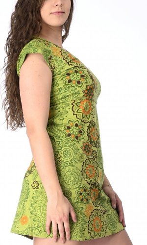 Šaty s krátkým rukávem zelené