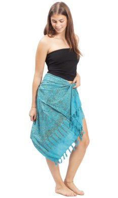 Sarong BALI BATIK niebieski XXIII.