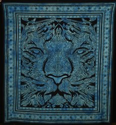 Mandala veľká Lev modrá
