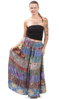 Volánová sukňa v etno štýle multicolor LXXVII.