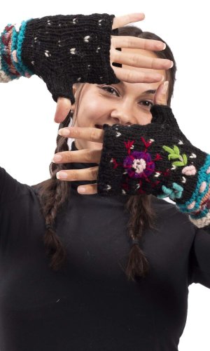 Vlněné návleky na ruce BASANTA / černé II.