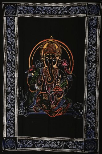 Mandala malá Ganesha čierna I.