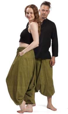 Harémové kalhoty / Sultánky CLASSIC světle zelené
