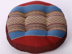 Okrągła poduszka do medytacji czerwono-niebieska