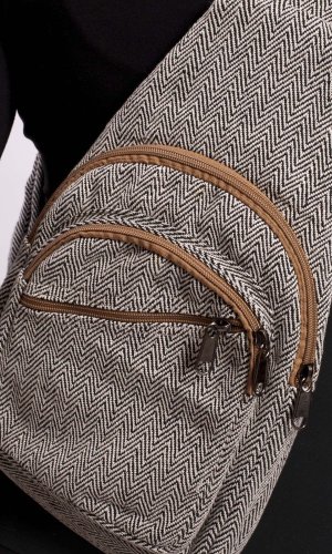 Batoh AMIT CROSSBODY černo-bílá