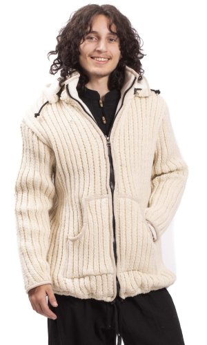 Kurtka dzianinowa PAHARI natur I. - Rozmiar: M