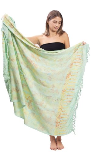 Sarong BALI BATIK jasnozielony V.