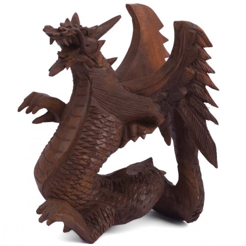 Dřevěná socha Drak ↑20 cm