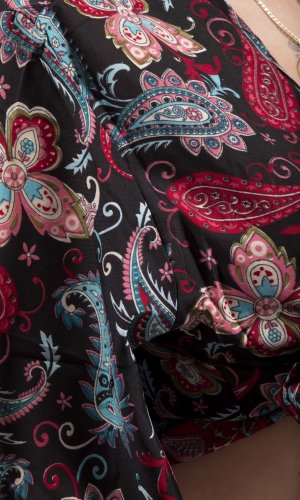 Bolero GITA z długim rękawem czarno-czerwone I.