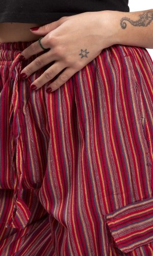 Kalhoty CLASSIC STRIPES červená I.